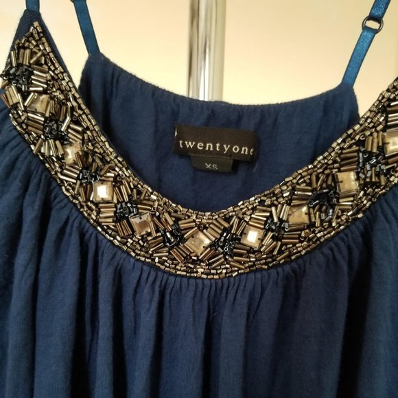 Blank NYC Women's Navy and Blue Blouse - Picture 4 of 4